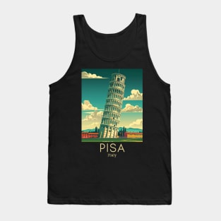 A Vintage Travel Illustration of Pisa - Italy Tank Top